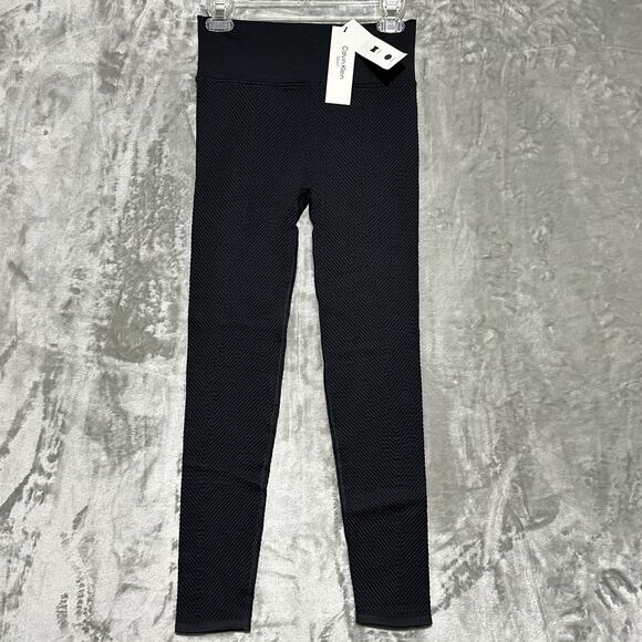 Calvin Klein Pants - NWT Calvin Klein Sport Performance Leggings Womens Size M Black Textured Stretch